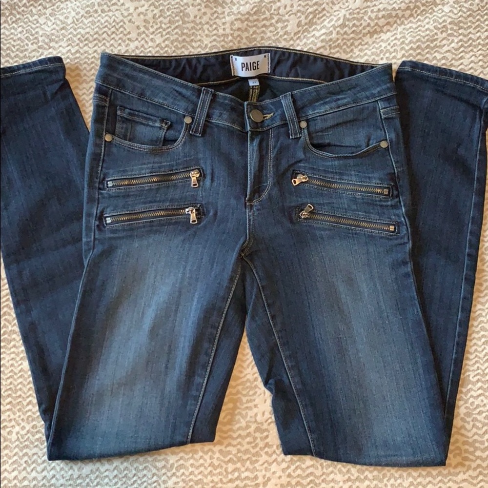 PAIGE Edgemont Skinny with Front Zippers - sz 27